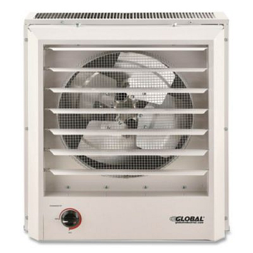 Global Industrial Unit Heater, Horizontal or Vertical Downflow, 10,000 W, 18.12 x 16.75 x 16.06, White (246103)