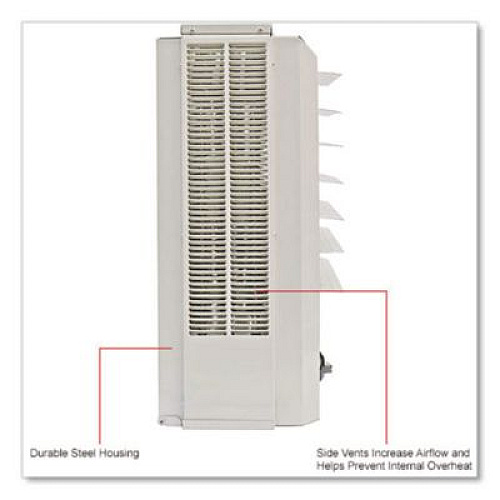 Global Industrial Unit Heater Horizontal or Vertical Downflow, Multi-Watt, 7,500 W, 19 x 8.5 x 21.43, White (246132)