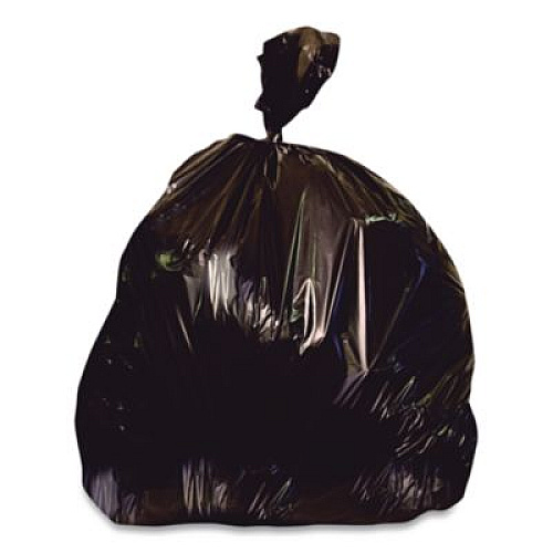Heritage Linear Low-Density Can Liners, 45 gal, 0.7 mil, 40" x 46", Black, 250/Carton (D8046HK)