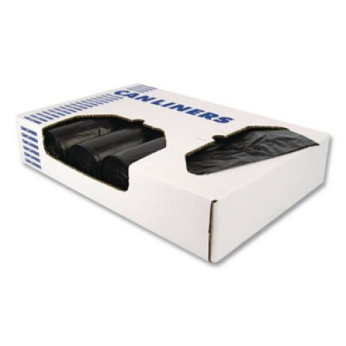 Heritage Linear Low-Density Can Liners, 45 gal, 0.7 mil, 40" x 46", Black, 250/Carton (D8046HK)