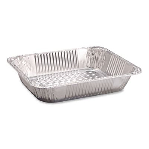HFA Aluminum Steam Table Pans, Half Size Deep, 2.56" Deep, 10.38 x 12.75, 100/Carton (32140)
