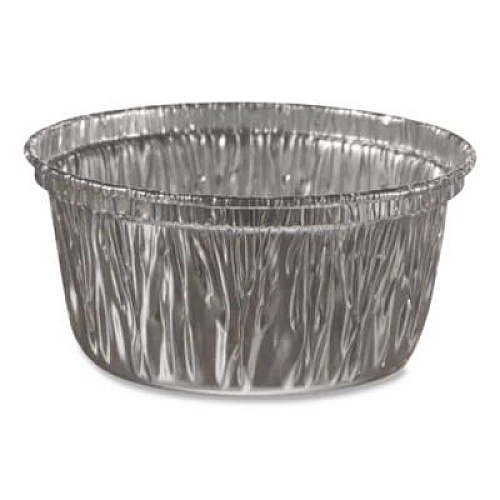 HFA Aluminum Baking Cups, 4 oz, 3.38" Diameter x 1.56" h, 1,000/Carton (34130)