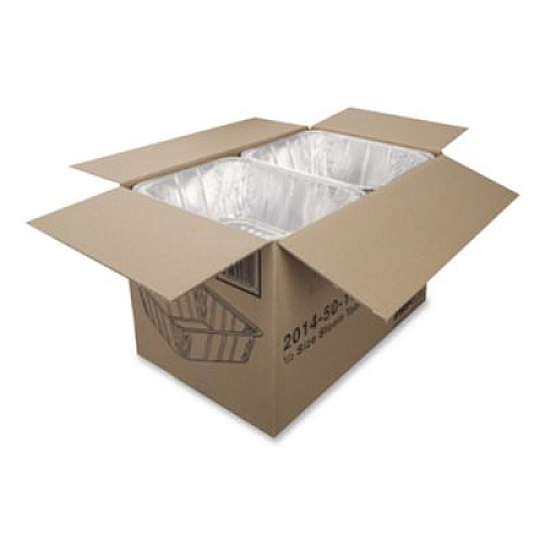HFA Aluminum Steam Table Pans, Half-Size Extra Deep, 4.19" Deep, 10.31 x 12.69, 100/Carton (201450)