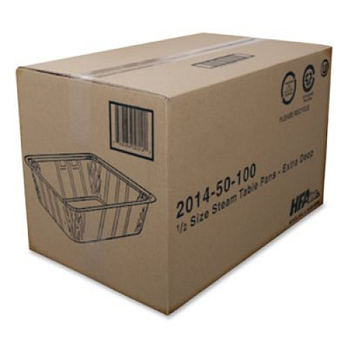 HFA Aluminum Steam Table Pans, Half-Size Extra Deep, 4.19" Deep, 10.31 x 12.69, 100/Carton (201450)