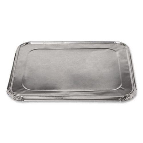 HFA Steam Pan Foil Lids, Fits Half-Size Pan, 25 Gauge, 12.81 x 10.44, 100/Carton (204900)