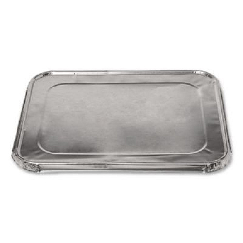 HFA Steam Pan Foil Lids, Fits Half-Size Pan, 30 Gauge, 12.27 x 10.44, 100/Carton (204930)