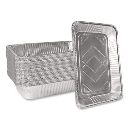 HFA Aluminum Steam Table Pans, Full-Size Deep, 60 Gauge, 3.19" Deep, 12.19 x 20.75, 50/Carton (20190050)