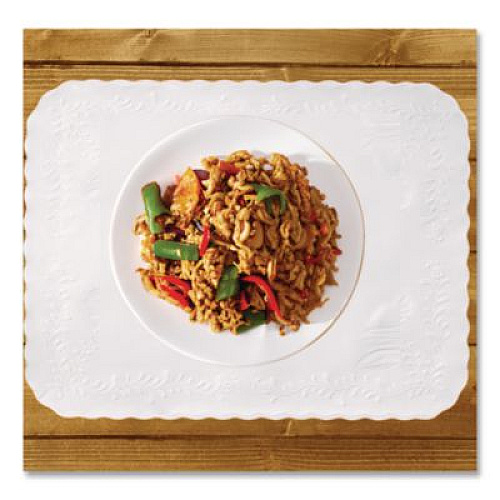 Hoffmaster Scalloped Edge Traymat, Anniversary Embossed Surface, 19" x 14", White, 1,000/Carton (TC8704472)