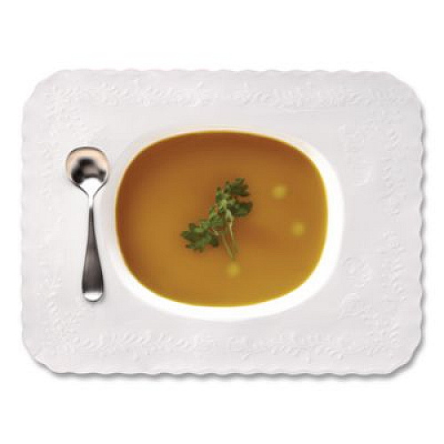 Hoffmaster Scalloped Edge Traymat, Anniversary Embossed Surface, 19" x 14", White, 1,000/Carton (TC8704472)