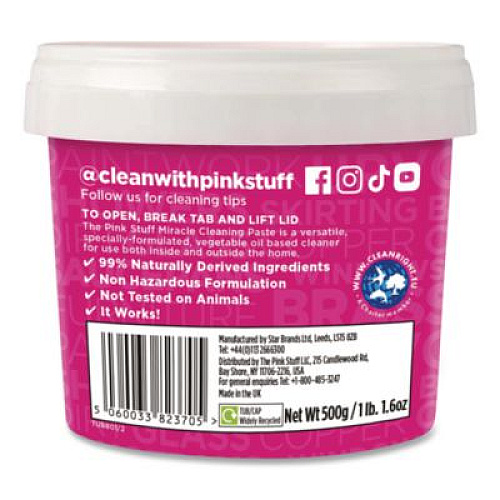 The Pink Stuff Miracle Cleaning Paste, Fruity Scent, 17.6 oz Jar (823781)