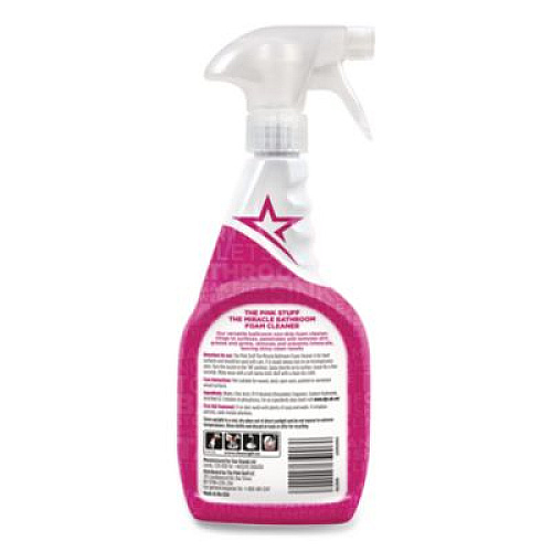 The Pink Stuff Miracle Bathroom Foam Cleaner, Fruity Scent, 25.4 oz Trigger Spray Bottle (823787)