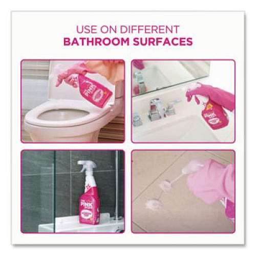 The Pink Stuff Miracle Bathroom Foam Cleaner, Fruity Scent, 25.4 oz Trigger Spray Bottle (823787)