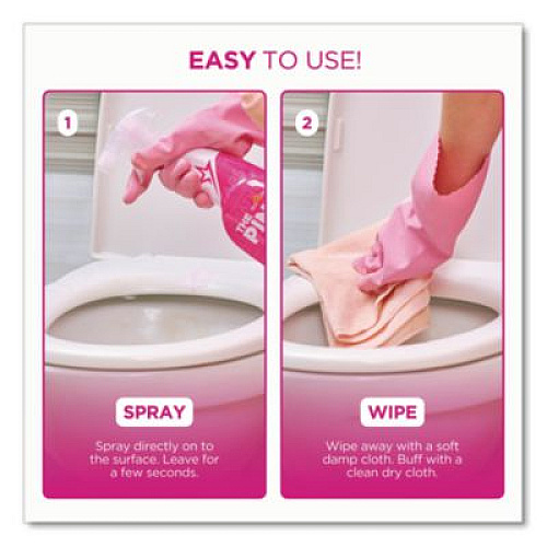 The Pink Stuff Miracle Bathroom Foam Cleaner, Fruity Scent, 25.4 oz Trigger Spray Bottle (823787)