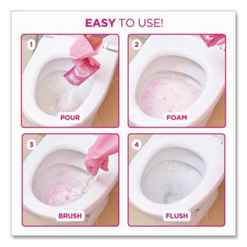 The Pink Stuff Miracle Power Foaming Toilet Cleaner, Fruity Scent, 3.5 oz Packet, 2 Packets/Box, 10 Boxes/Carton (824996CT)