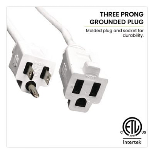 GoGreen Power 16 AWG Outdoor Extension Cord, 40 ft, 13 A, White (GG13740WH)