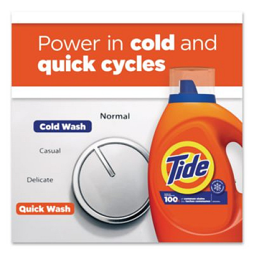 Tide HE Liquid Laundry Detergent, Original Scent, 100 Loads, 125 oz Pour Bottle, 4/Carton (12101)