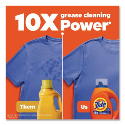Tide HE Liquid Laundry Detergent, Original Scent, 100 Loads, 125 oz Pour Bottle, 4/Carton (12101)