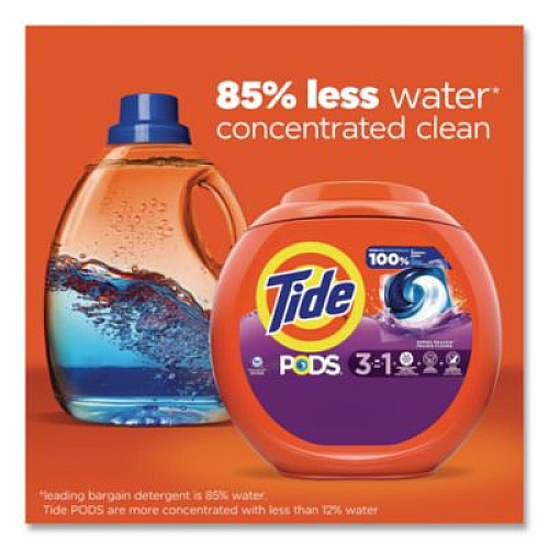 Tide PODS Laundry Detergent, HE Compatible, Spring Meadow, 57 oz Tub, 76 Pacs/Tub, 4 Tubs/Carton (09166CT)