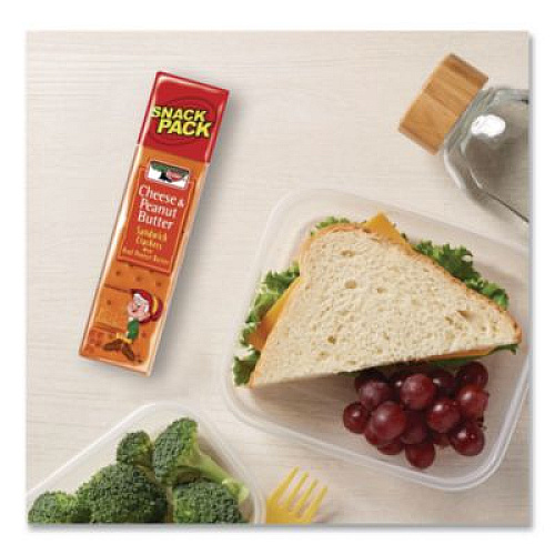 Keebler Sandwich Crackers, Cheese and Peanut Butter, 8-Piece Snack Pack, 12/Box (21165)