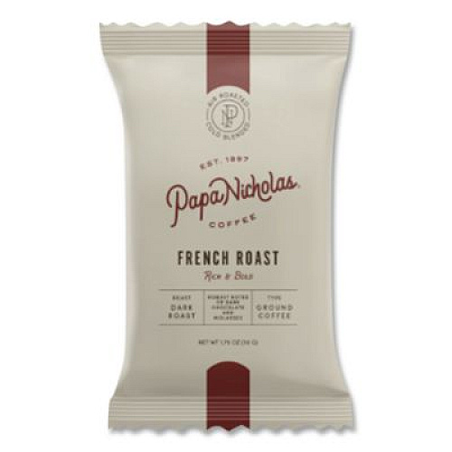 PapaNicholas Coffee Premium Coffee, French Roast, 18/Carton (25183)
