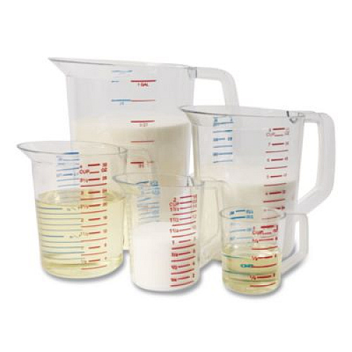 Rubbermaid Commercial Bouncer Measuring Cup, 16 oz, Plastic, Clear (3215CLE)