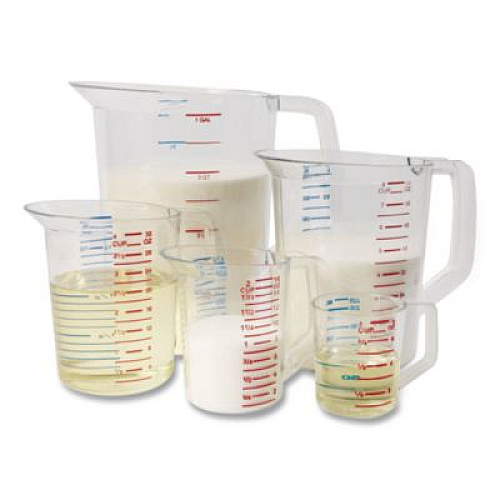 Rubbermaid Commercial Bouncer Measuring Cup, 32 oz, Plastic, Clear (3216CLE)