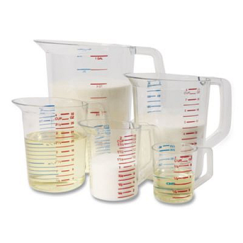 Rubbermaid Commercial Bouncer Measuring Cup, 2 qt, Plastic, Clear (3217CLE)
