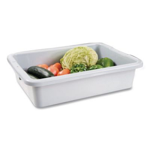Rubbermaid Commercial Bus/Utility Tote, 20" x 15" x 5", Gray (3349GRA)