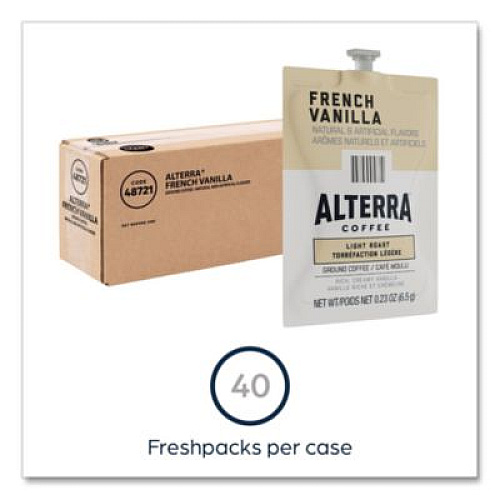 FLAVIA Alterra French Vanilla Coffee Freshpack, 40/Carton (48721)