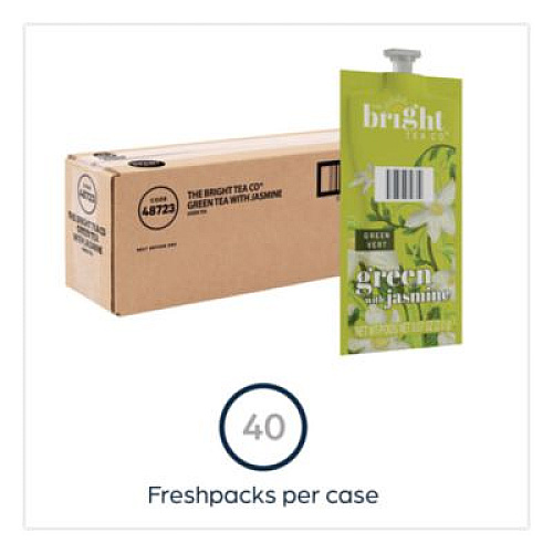 FLAVIA The Bright Tea Co. Green with Jasmine Tea Freshpack, 40/Carton (48723)