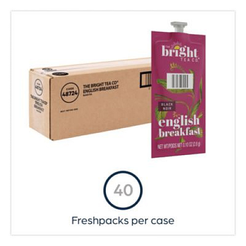 FLAVIA The Bright Tea Co. English Breakfast Black Tea Freshpack, 40/Carton (48724)