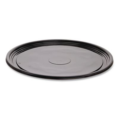 WNA Caterline Casuals Thermoformed Platters, 18" Diameter, Black, Plastic, 25/Carton (A518PBL)
