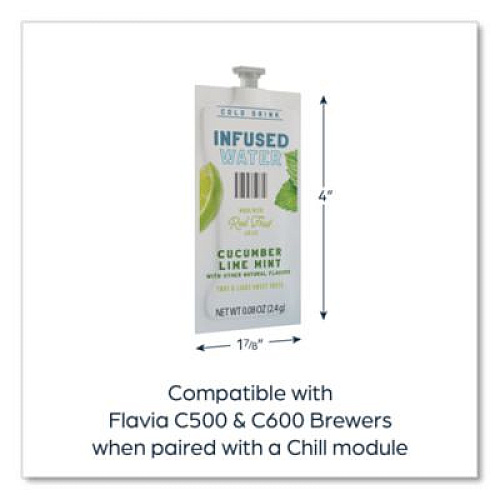 FLAVIA Cucumber Lime Mint Infused Water Freshpack, 100/Carton (48051)