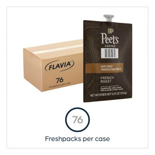 FLAVIA Peet's French Roast Coffee Freshpack, 76/Carton (48036)