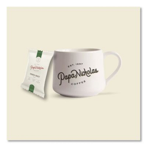 PapaNicholas Coffee Premium Coffee, Decaffeinated French Roast, 18/Carton (25186)