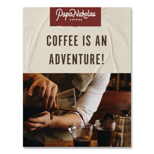 PapaNicholas Coffee Premium Coffee, Decaffeinated French Roast, 18/Carton (25186)