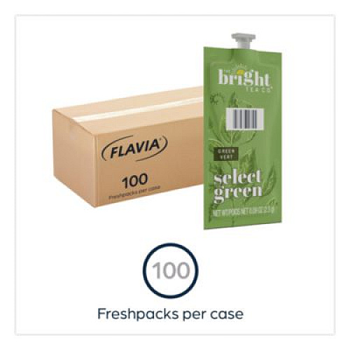 FLAVIA The Bright Tea Co. Select Green Tea Freshpack, 100/Carton (48028)