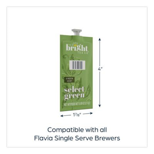 FLAVIA The Bright Tea Co. Select Green Tea Freshpack, 100/Carton (48028)