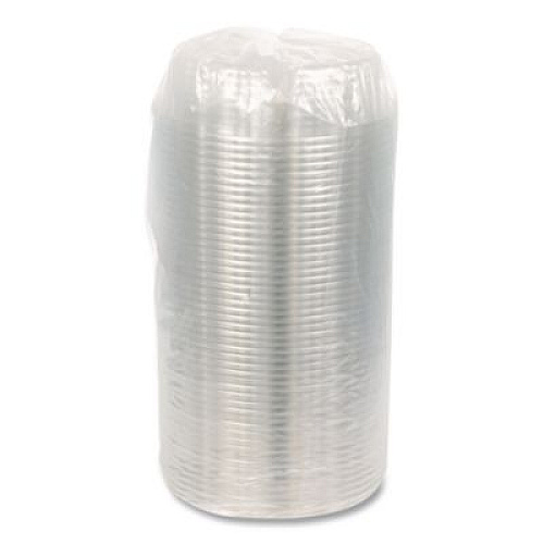 Pactiv Evergreen Dip Cup Platter, 4 Compartments, 64 oz, 10" Diameter, Clear, Plastic, 100/Carton (1064DP4CLRL)