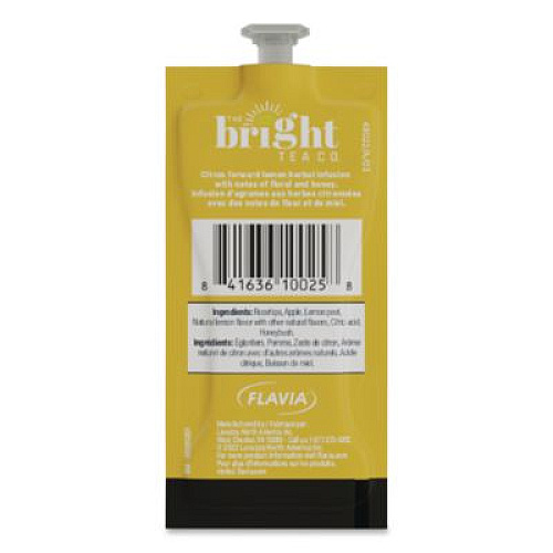 FLAVIA The Bright Tea Co. Lemon Herbal Tea Freshpack, 100/Carton (48022)