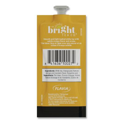 FLAVIA The Bright Tea Co. White with Orange Tea Freshpack, 100/Carton (48024)