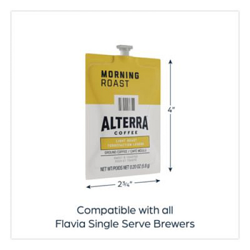 FLAVIA Alterra Morning Roast Coffee Freshpack, 100/Carton (48008)