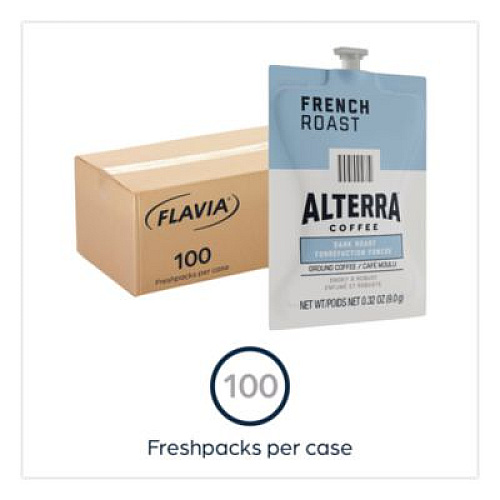 FLAVIA Alterra French Roast Coffee Freshpack, 100/Carton (48010)