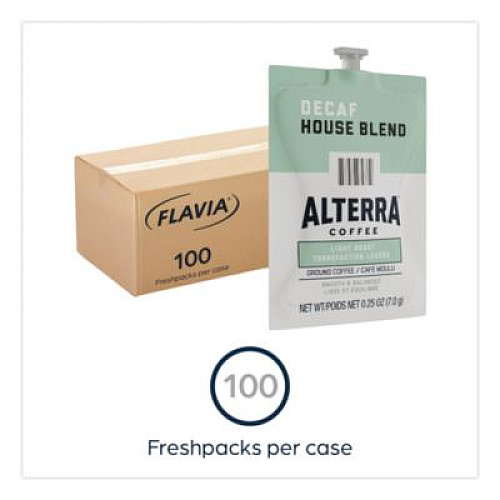 FLAVIA Alterra Decaf House Blend Coffee Freshpack, 100/Carton (48013)