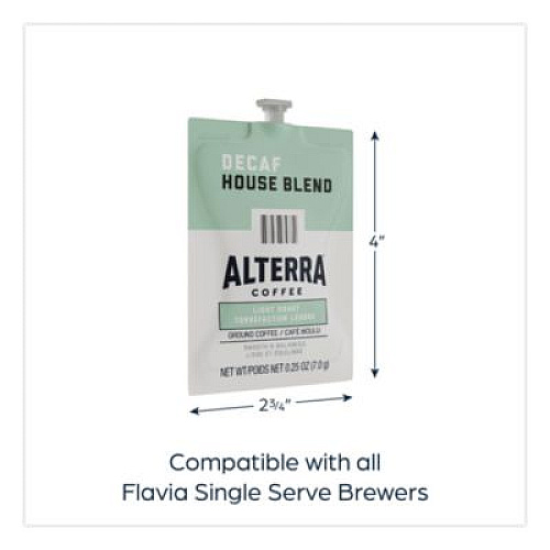 FLAVIA Alterra Decaf House Blend Coffee Freshpack, 100/Carton (48013)