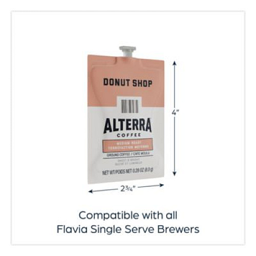 FLAVIA Alterra Donut Shop Coffee Freshpack, 100/Carton (48019)