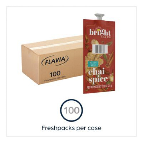 FLAVIA The Bright Tea Co. Chai Spice Black Tea Freshpack, 100/Carton (48021)