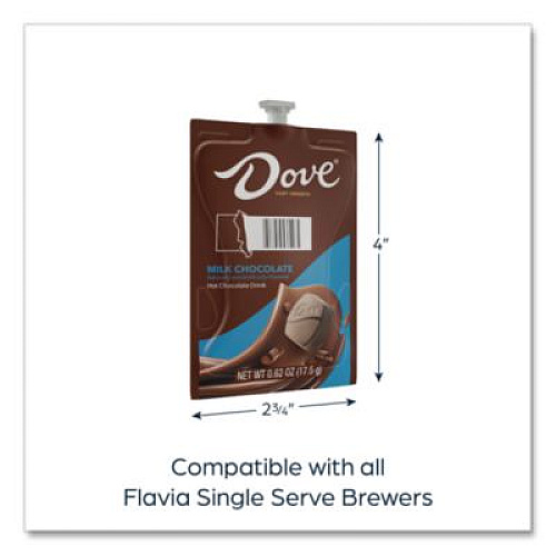 FLAVIA Dove Hot Chocolate Freshpack, Milk Chocolate, 72/Carton (48000)