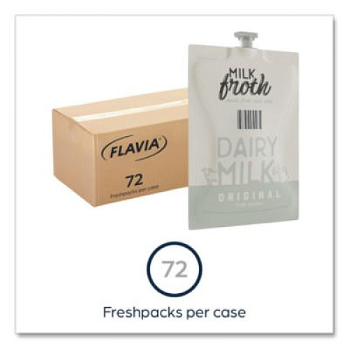 FLAVIA Dairy Milk Froth Powder Freshpack, 0.46 oz Pouch, 72/Carton (48002)