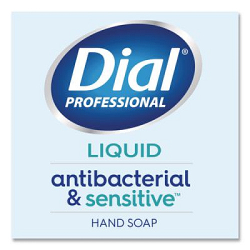 Dial Professional Antibacterial and Sensitive Fragrance-Free Liquid Hand Soap, Unscented, 11 oz, 12/Carton (35476)